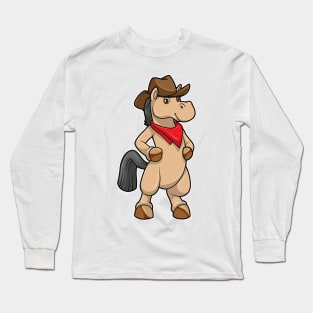 Horse as Cowboy Long Sleeve T-Shirt